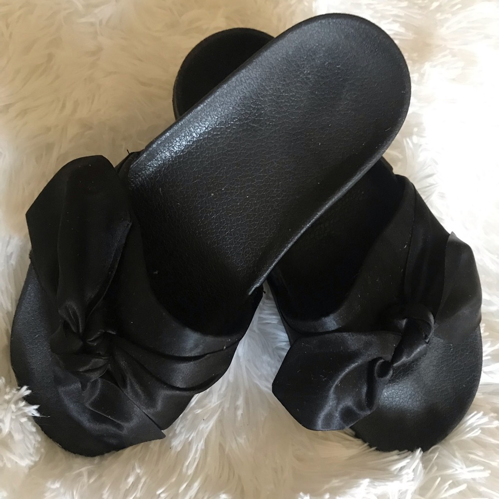 Satin black slides
